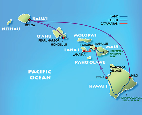 Wa Aloha Hawaii Map